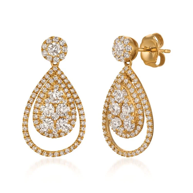 Shiny Earrings -Le Vian 14K Honey Gold Earrings