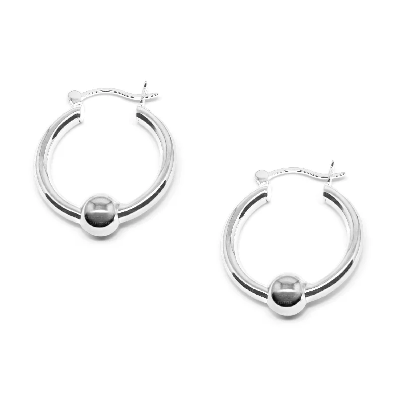 Hexagon Earrings -Cape Cod Ball Earrings in All Sterling Silver