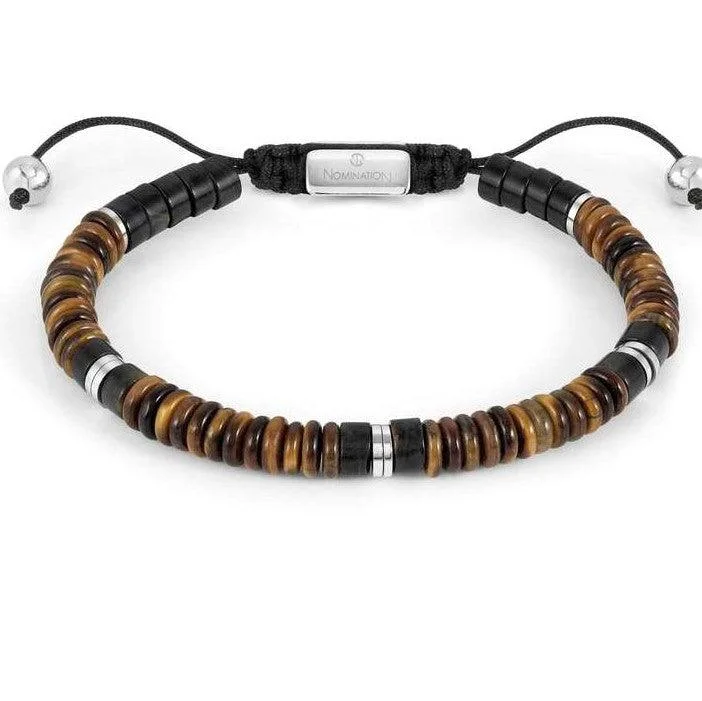 Ladies Bracelets with Green Malachite-Nomination Instinct Style Tiger's Eye Bracelet