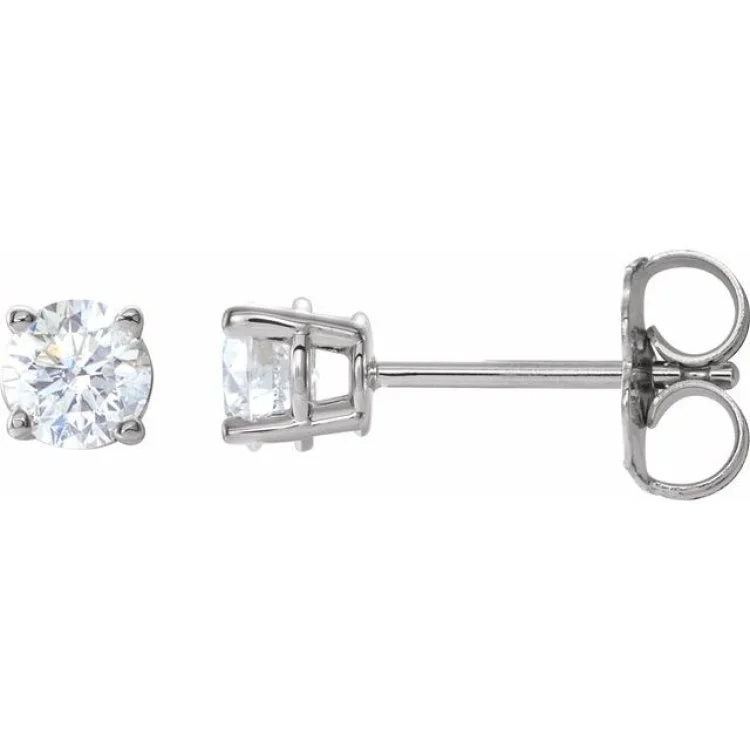 Keepsake Earrings -14K White 1/2 CTW Natural Diamond Stud Earrings