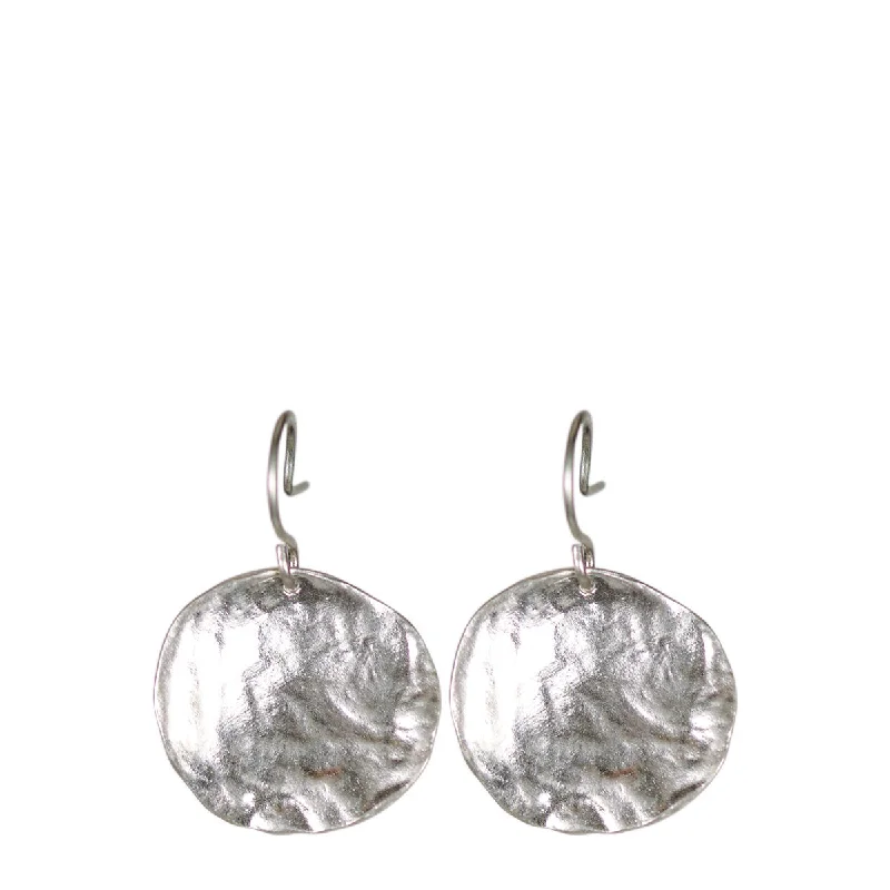 Christmas Earrings -Sterling Silver Flat Shell Earrings