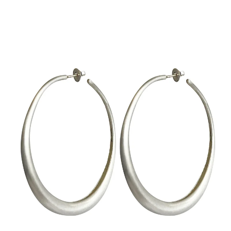 Gemstone Earrings -Sterling Silver Large Tibetan Hoop Earrings