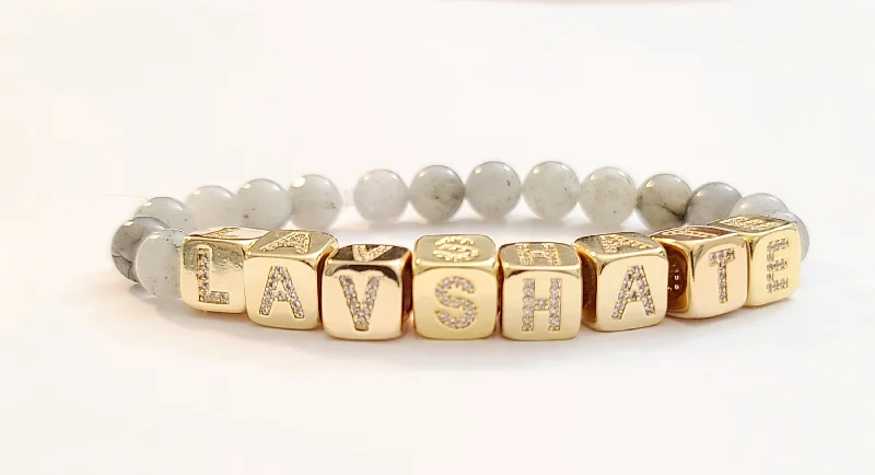 Ladies Bracelets Antique Design-LA VS HATE Labradorite Bracelet