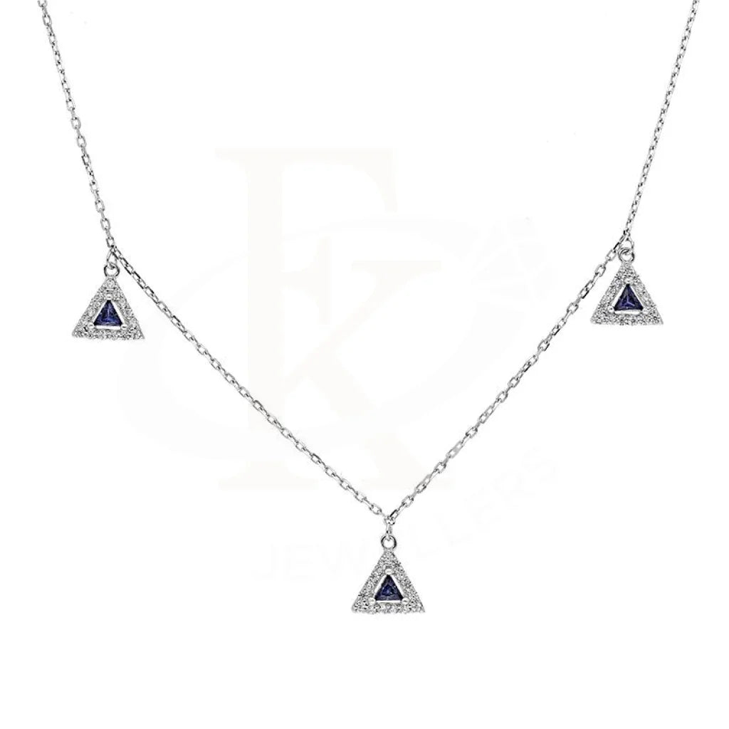 Ladies Necklaces Modern Art-Sterling Silver 925 Solitaires Necklace - FKJNKLSL2896