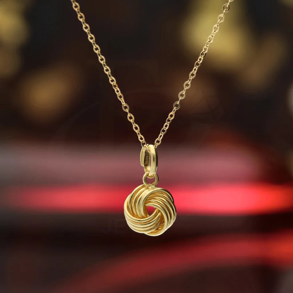 Ladies Necklaces for Graduation-Gold Necklace (Chain With Knot Pendant) 18KT - FKJNKL18K3154