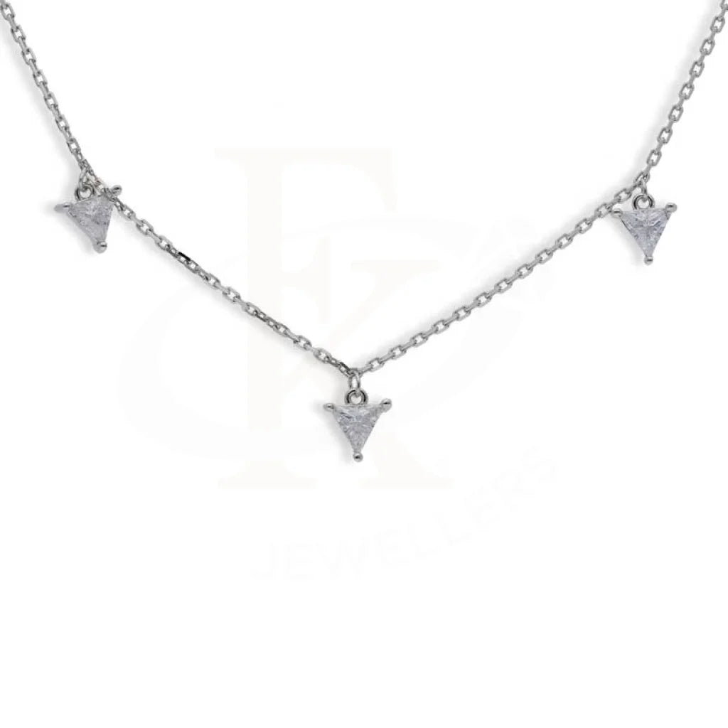 Ladies Necklaces with Glaucophane-Sterling Silver 925 Solitaires Necklace - FKJNKLSL2941