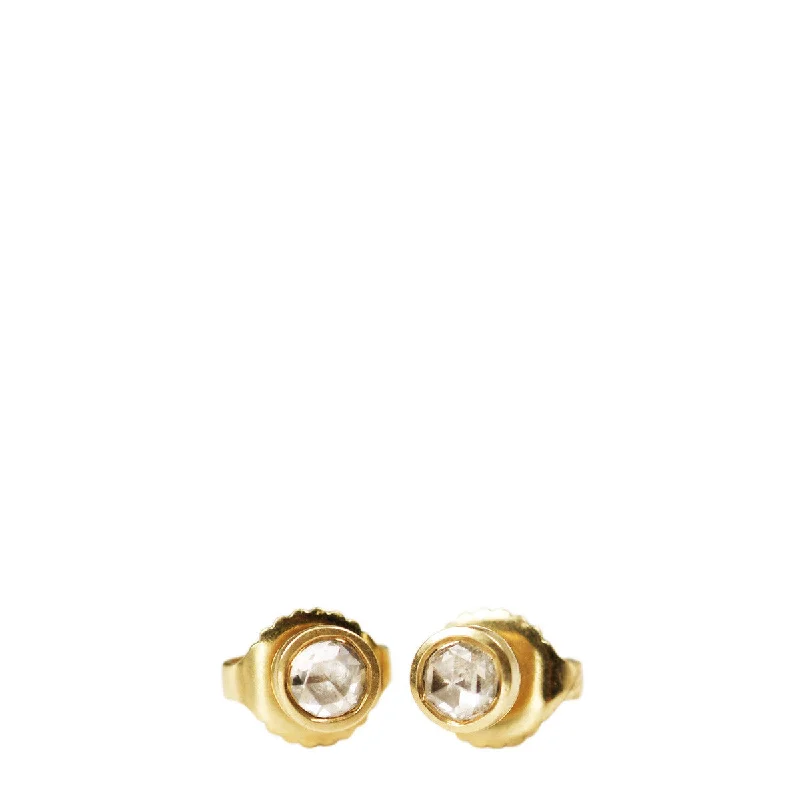 Resin Earrings -18K Gold 3mm Diamond Stud Earrings