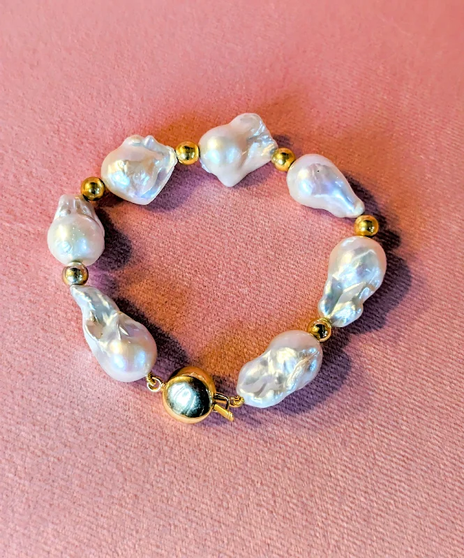 Ladies Bracelets Latest Fashion-Yaron Morhaim Baroque Pearl Bracelet