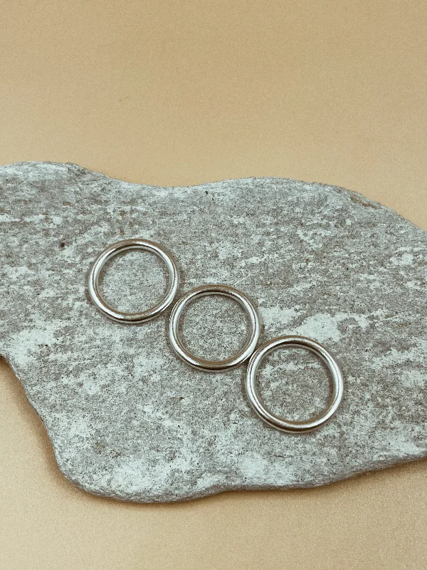 Travel Rings -Baby Lucia Rings in Silver Tone - Set of 3