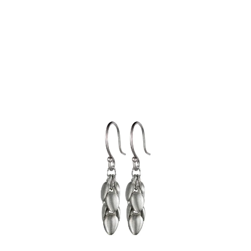 New Year Earrings -Sterling Silver Short Acorn Pod Earrings