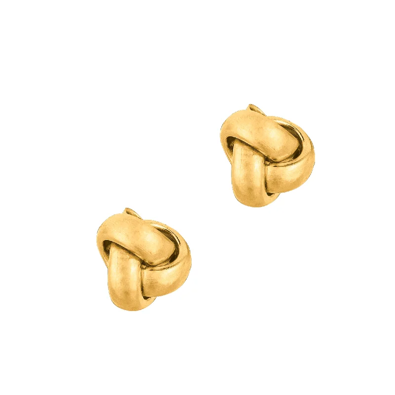 Multicolor Earrings -10K Gold Polished Love Knot Stud Earring