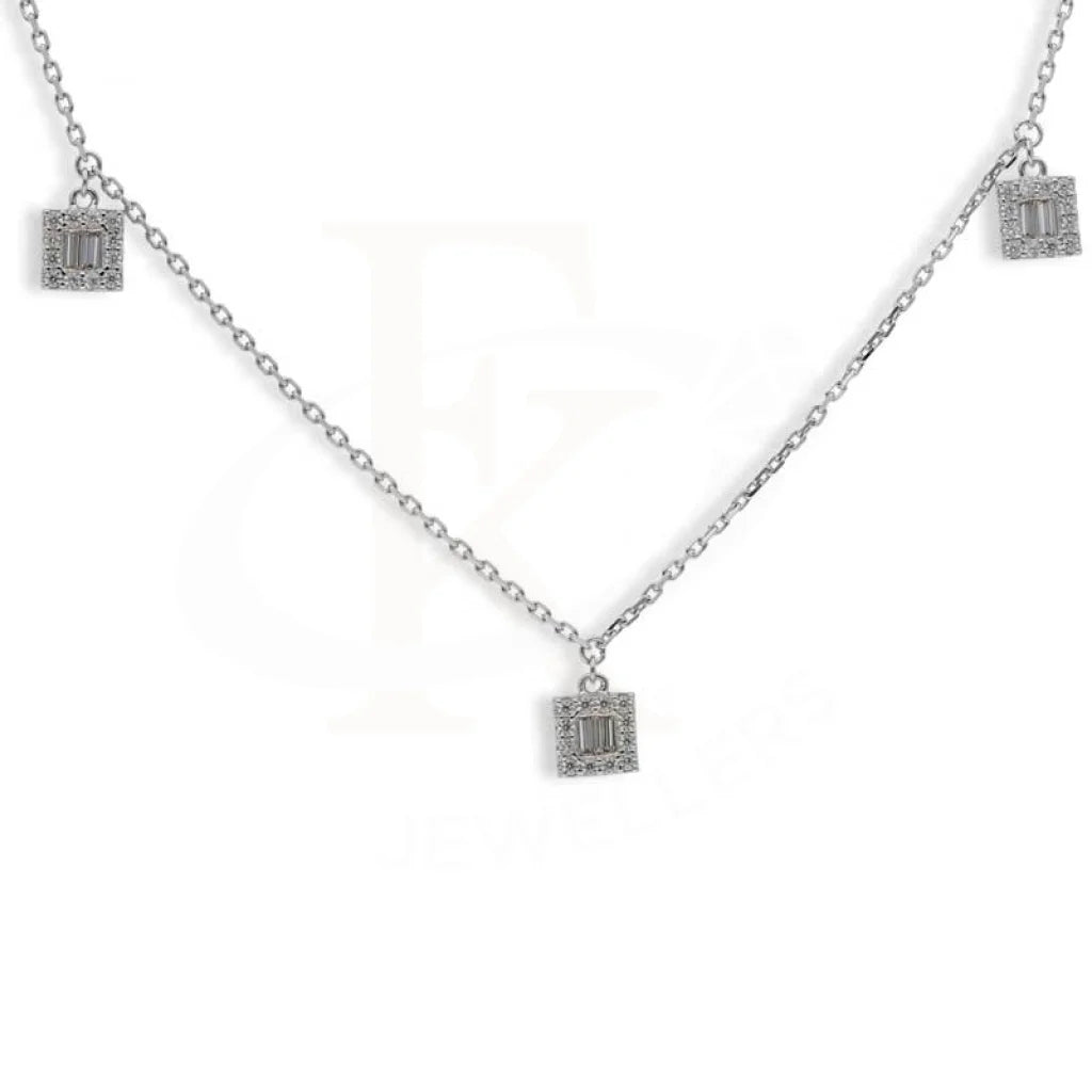 Ladies Necklaces Key Charm-Sterling Silver 925 Necklace - FKJNKLSL2936