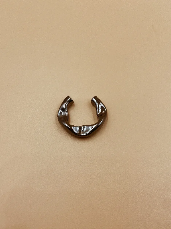 Horse Rings -Crater Unisex Ring in Gunmetal