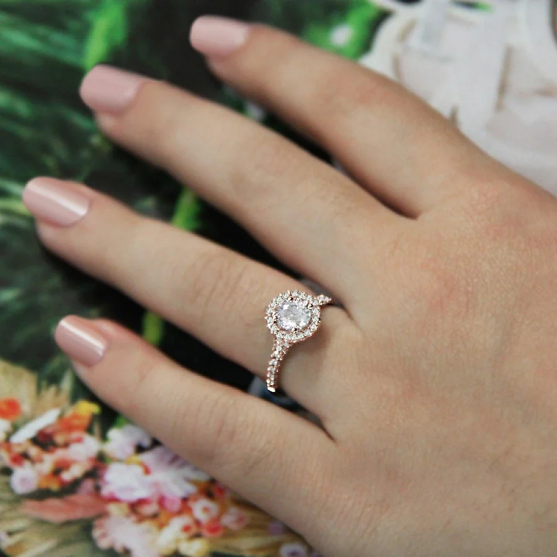 Summer Rings -"The Holland" Halo Semi-Mount Diamond Ring