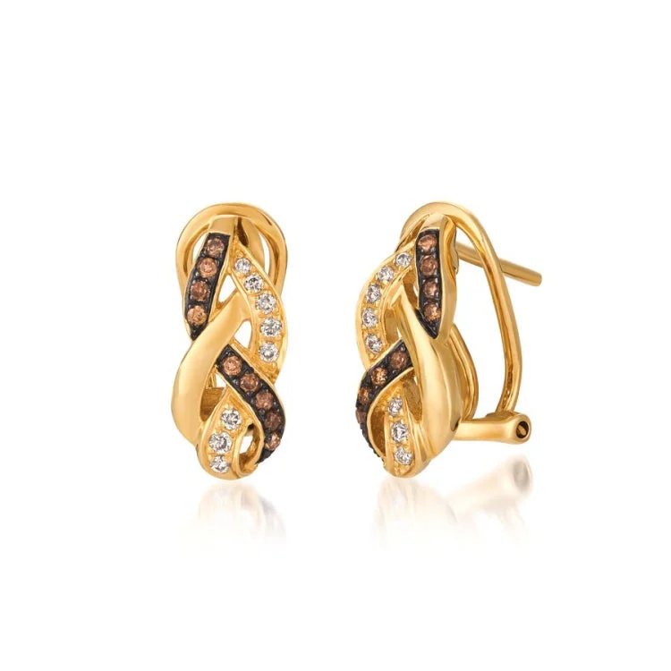 Designer Earrings -Le Vian 14K Honey Gold Earrings