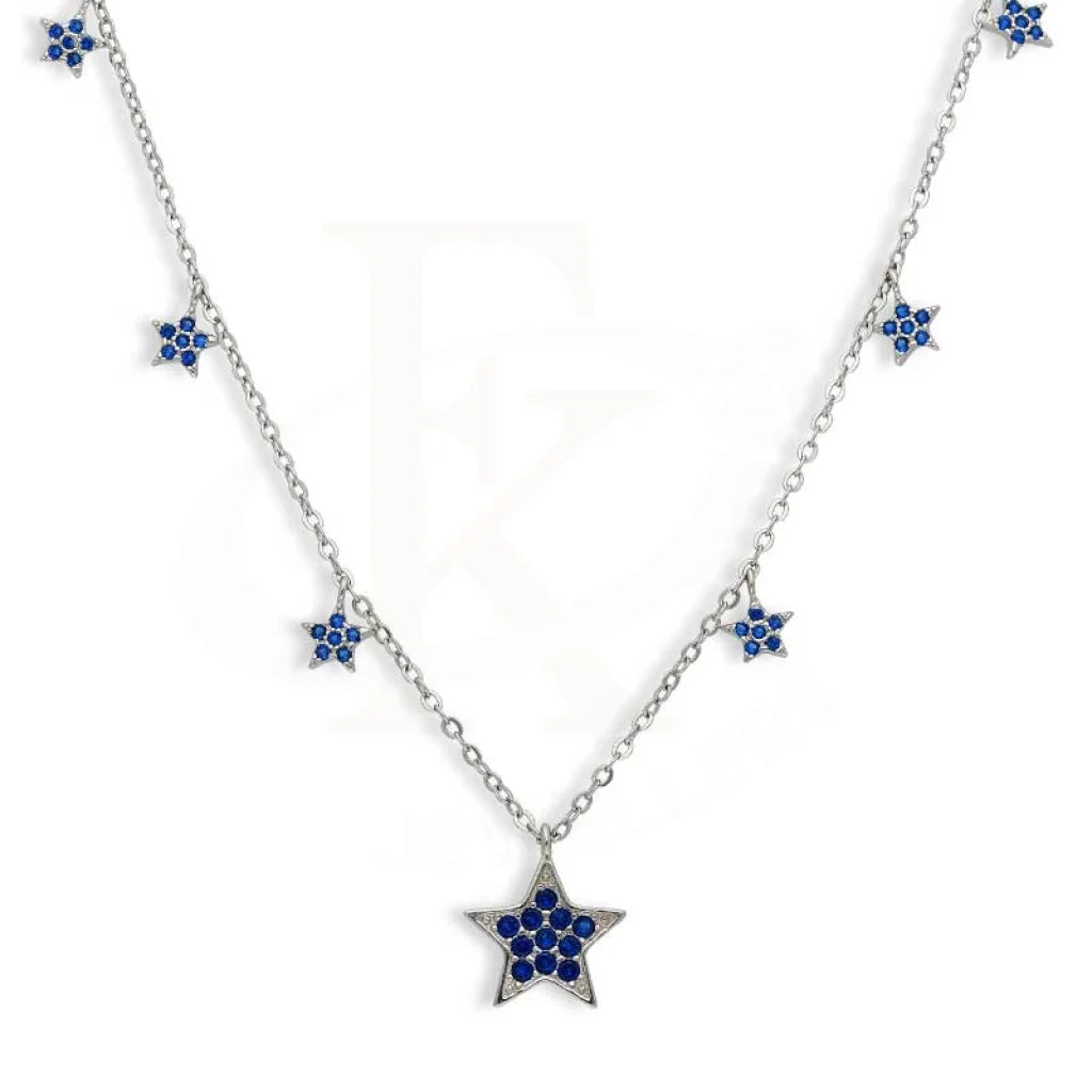 Ladies Necklaces with Eudialyte-Sterling Silver 925 Stars Shaped Necklace - FKJNKLSL3016