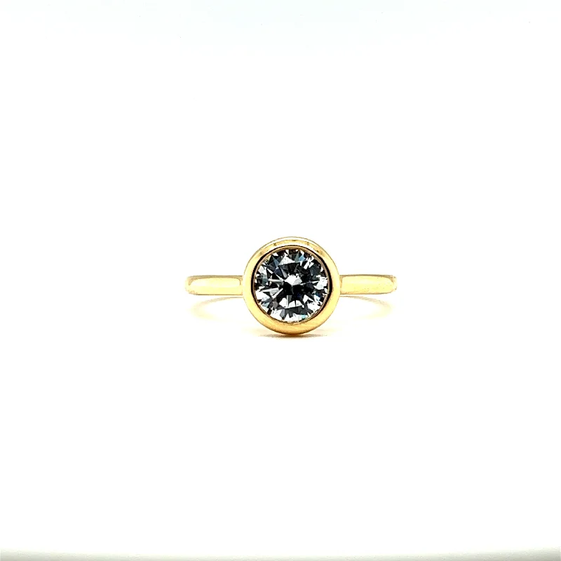 Horoscope Inspired Engagement Rings -Blair Custom Round Bezel Engagement Ring