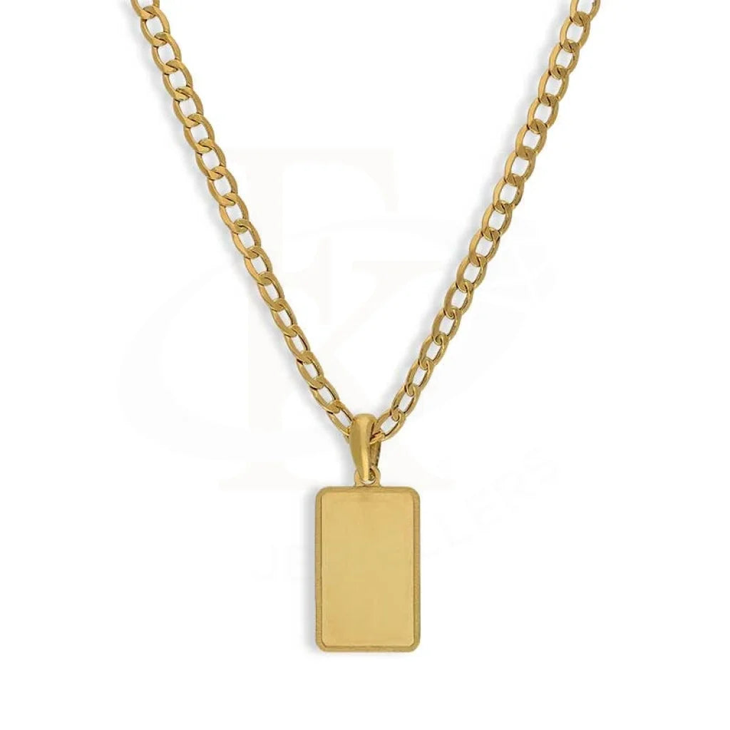 Ladies Necklaces for Office-Gold Necklace (Chain With Pendant) 18KT - FKJNKL18K3146