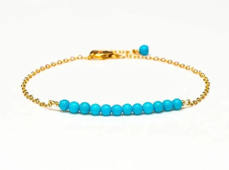 Ladies Bracelets with Grey Hematite-Reina Turquoise Bracelet