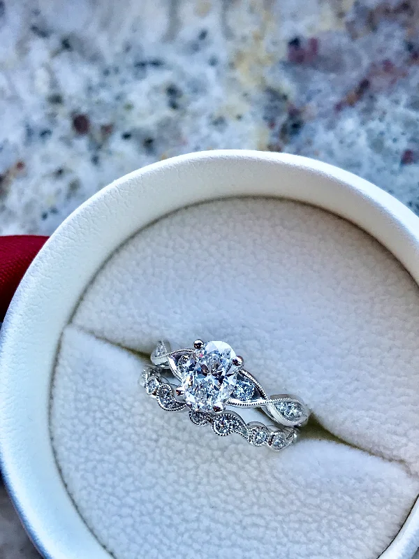 Domed Design Engagement Rings -Custom Engagement Ring Example