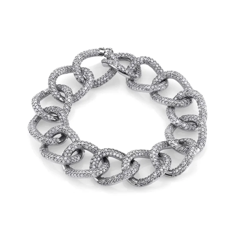 Ladies Bracelets for Business Owners-Diamond London Link Chain Bracelet B0000305