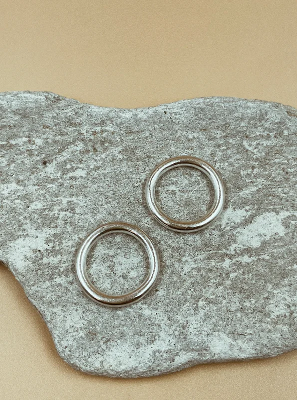 Mountain Rings -Mama Lucia Rings - Set of 2 in Silver Tone