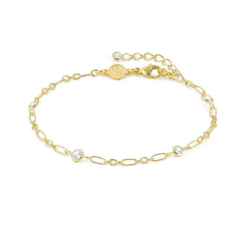 Ladies Bracelets for Photographers-Nomination Gold Plated Bella Figaro Chain Bracelet