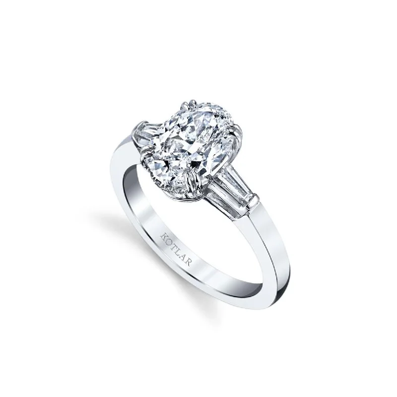 Glowing Stone Engagement Rings -Platinum Kotlar Petite Diamond Engagement Ring