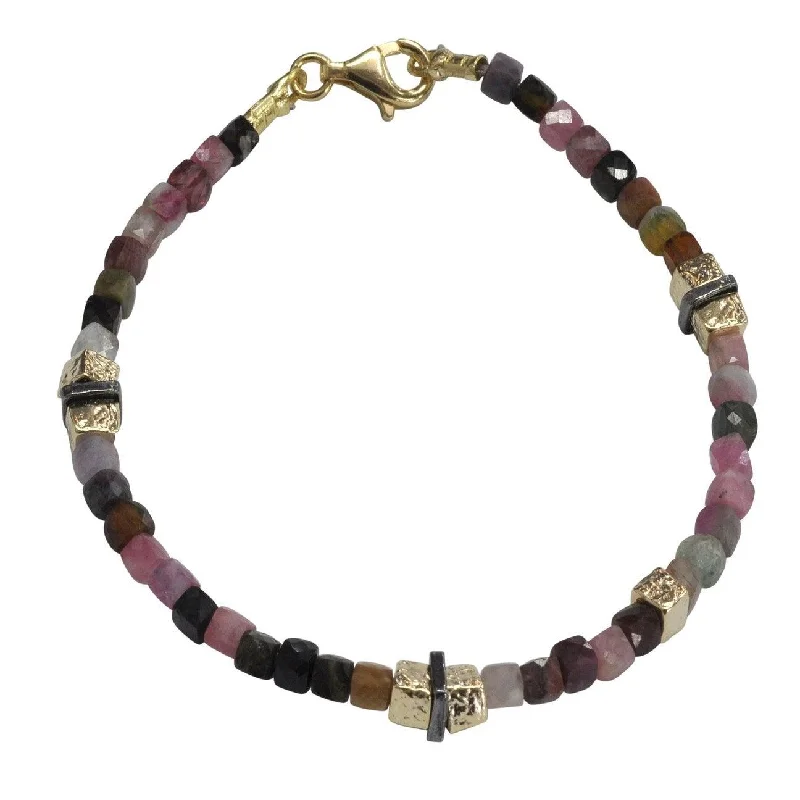 Ladies Bracelets Compass Band-Tourmaline Multi-Stone Bracelet