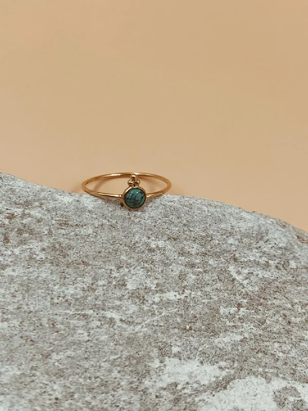 Meditation Rings -Jaipur Turquoise Dotted Ring