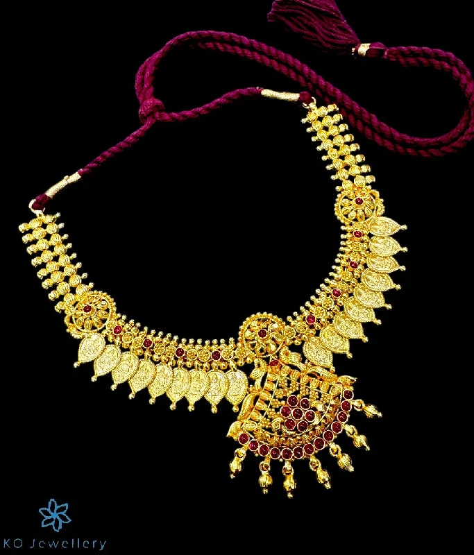 Ladies Necklaces with Lepidolite-The Lavina Laxmi Coin Necklace