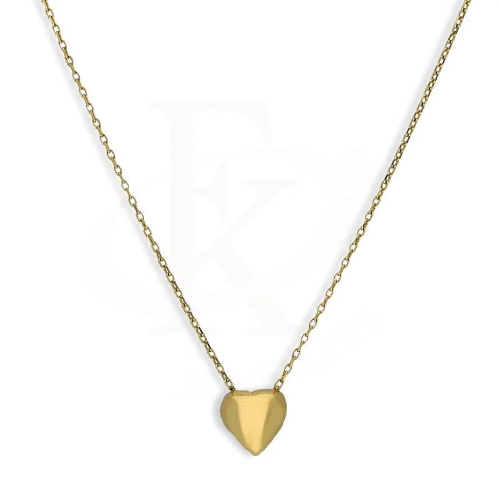 Ladies Necklaces for Beach-Gold Heart Shaped Necklace 18KT - FKJNKL18K3151