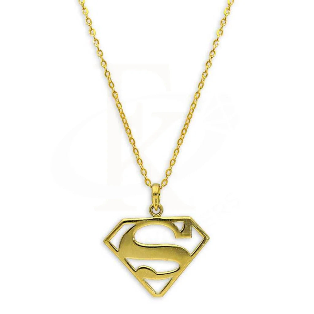 Ladies Necklaces with Tanzanite-Gold Necklace (Chain with Superman Pendant) 18KT - FKJNKL18K2691