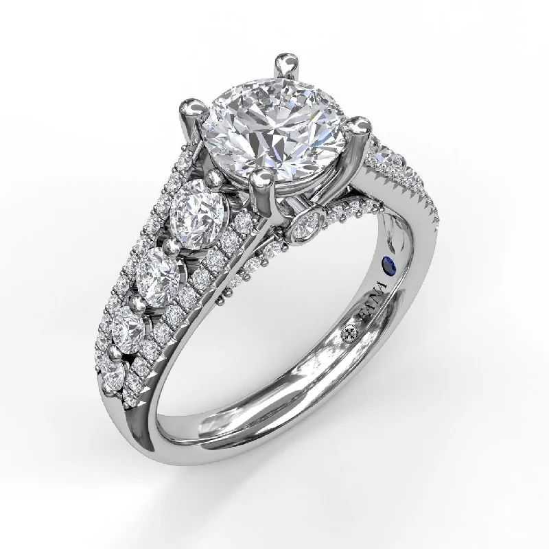 Trendy Gemstone Engagement Rings -Fana Gorgeous Couture Engagement Ring 3396