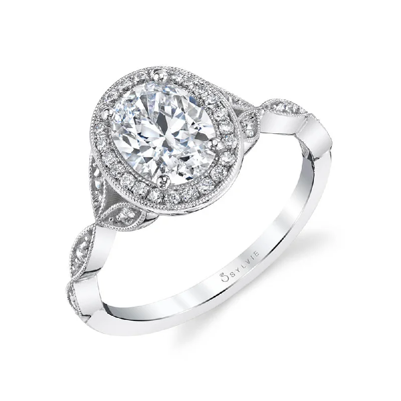 Courage Inspired Engagement Rings -Sylvie OVAL ENGAGEMENT RING: S1924