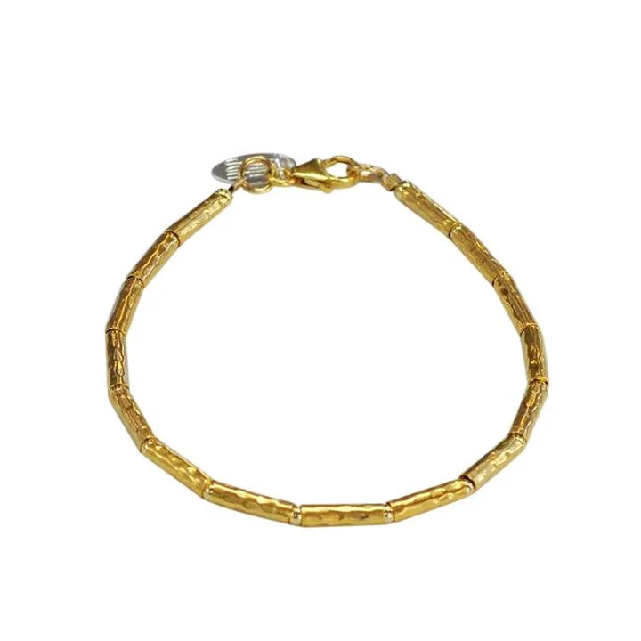 Ladies Bracelets Dark Aesthetic-Gold Tube Bracelet