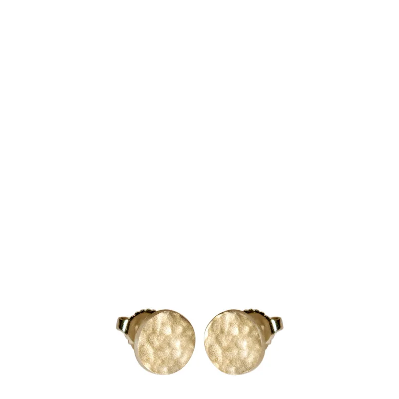 Empowerment Earrings -10K Gold Hammered Stud Earrings