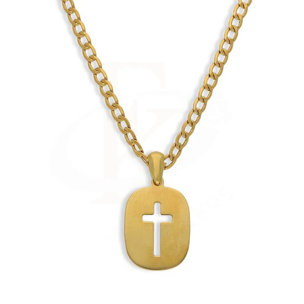 Ladies Necklaces with Fluorite-Gold Necklace (Chain With Cross Pendant) 18KT - FKJNKL18K3143