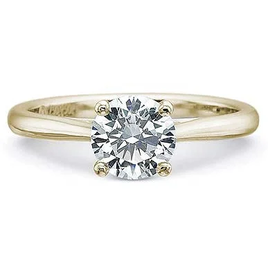 Leaf Motif Engagement Rings -Solitiare Diamond Engagement Ring Setting