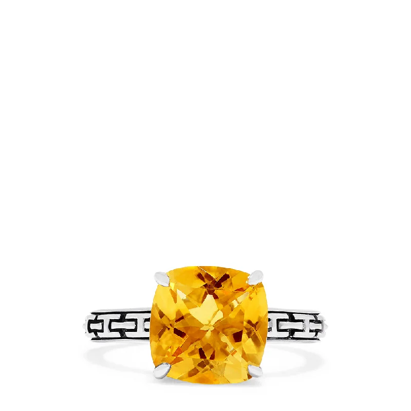 Ceramic Rings -925 Sterling Silver Citrine Ring, 4.50 TCW