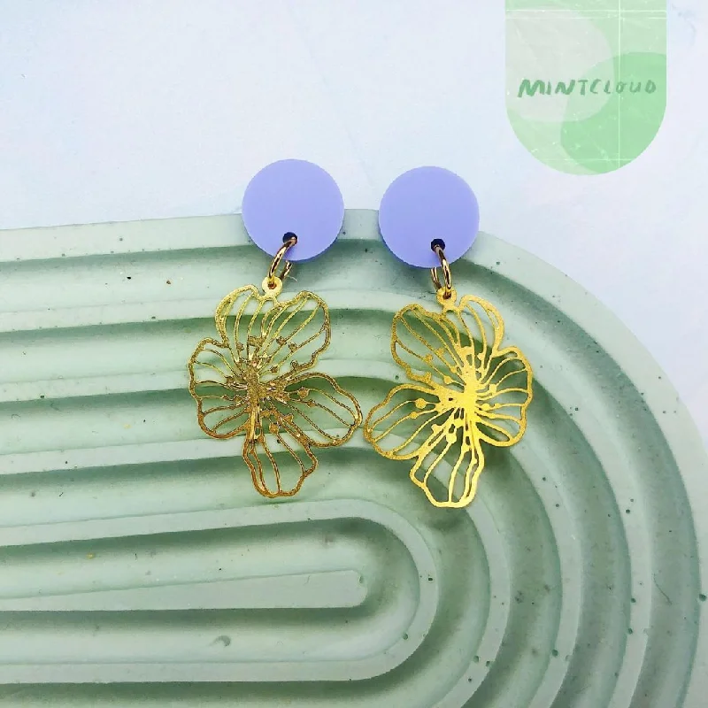 Cluster Rings -Mintcloud Brass Dangles - Spring Blossom