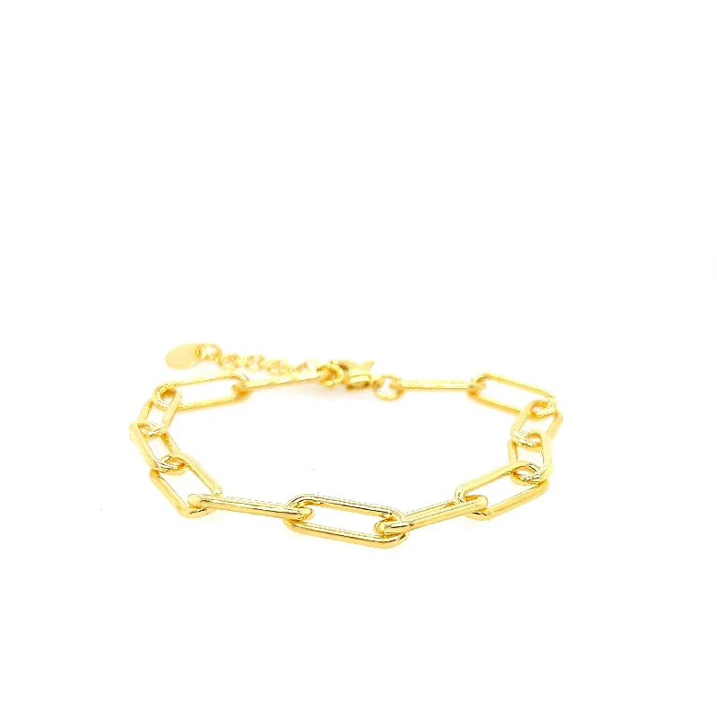 Ladies Bracelets Handcrafted Beauty-Gold Chain Link Bracelet