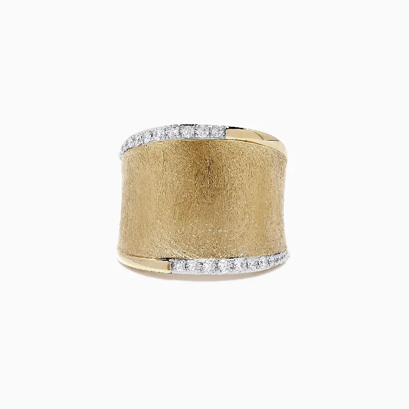 Resin Rings -D'Oro 14K Yellow Gold Diamond Accented Ring, 0.27 TCW