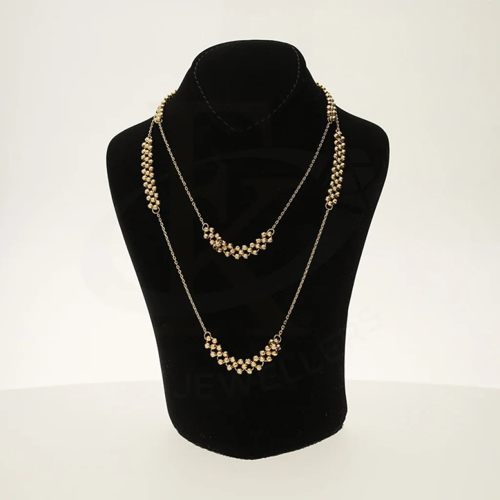 Ladies Necklaces Rose Gold-Gold Beads Shall Necklace 18KT - FKJNKL18K5284