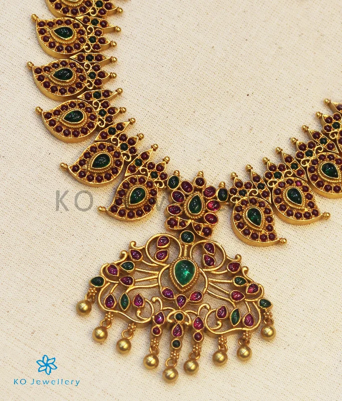 Ladies Necklaces with Herderite-The Kadamba Silver Mango Necklace