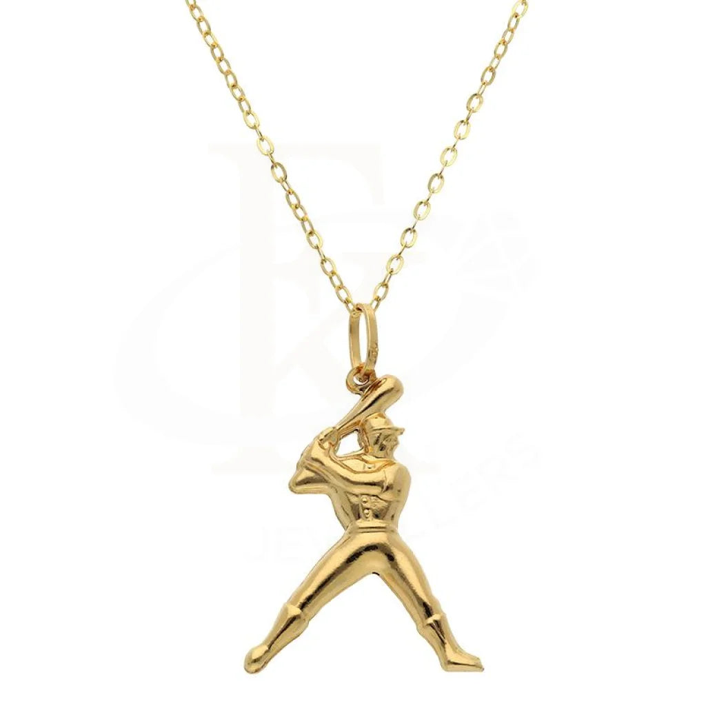 Ladies Necklaces Tree of Life-Gold Necklace (Chain with Baseball Player Pendant) 18KT - FKJNKL18K2494