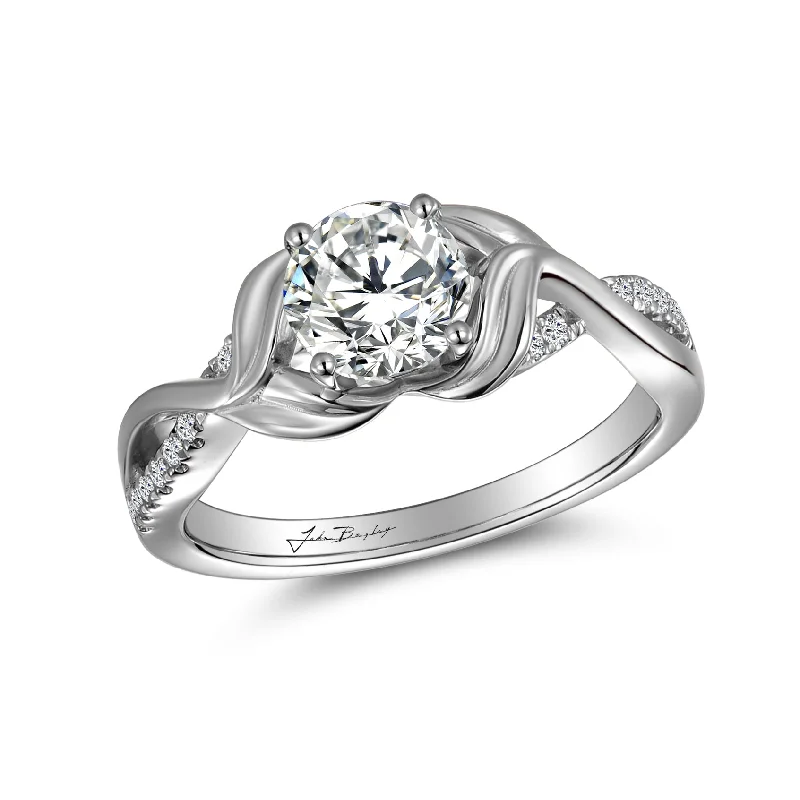 Modern Design Engagement Rings -John Bagley Classic Twisted Diamond Engagement Ring #316373