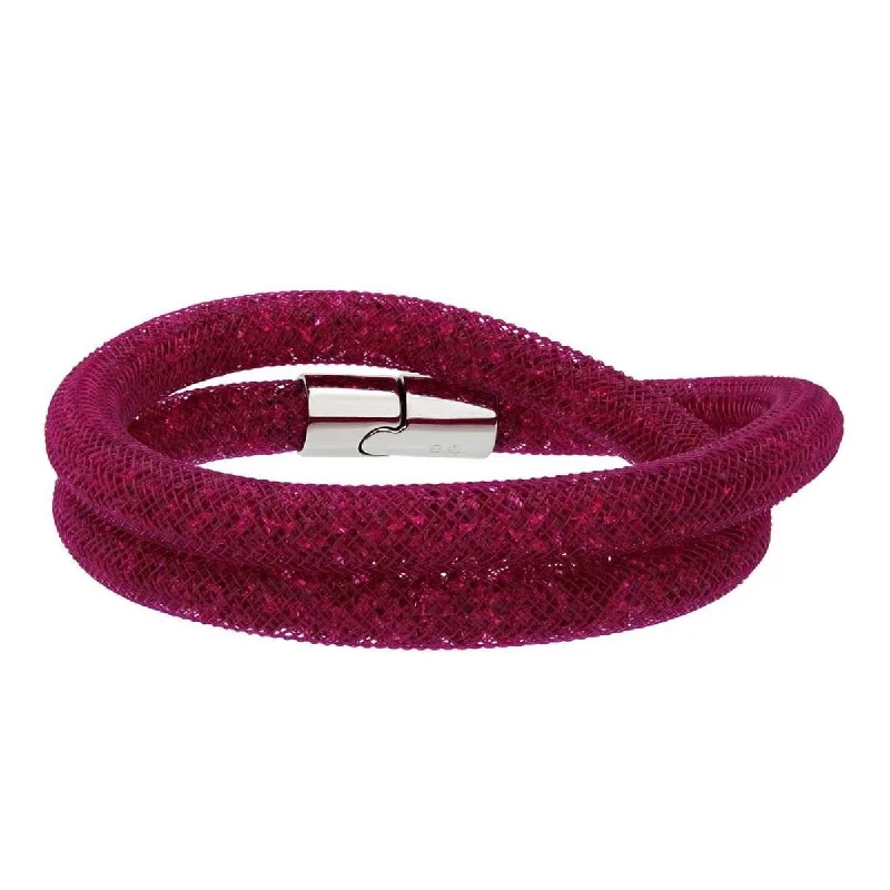 Ladies Bracelets for Proposals-Swarovski Women's Bracelet - Stardust Double Fuchsia Small | 5102547