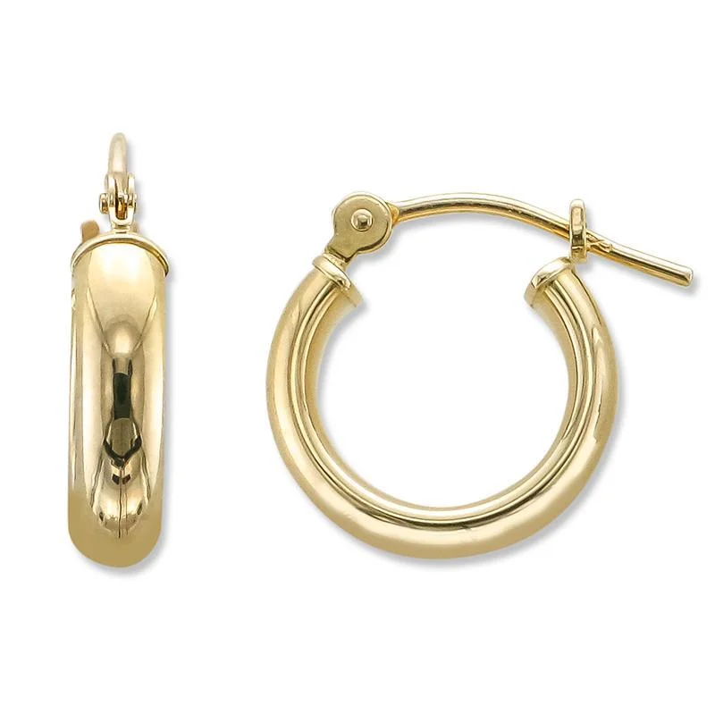 Desert Earrings -14KT YELLOW GOLD 5/8 INCHES DIAMETER HOOP EARRINGS