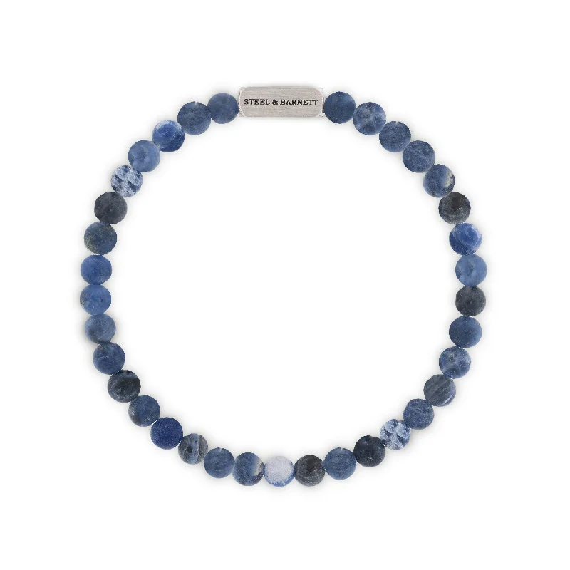 Ladies Bracelets Bohemian Vibe-Natural Ned Blue Sodalite Gemstone Bracelet